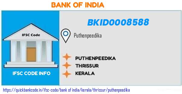 Bank of India Puthenpeedika BKID0008588 IFSC Code