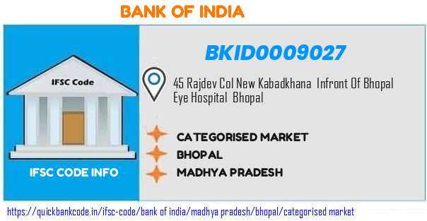 Bank of India Categorised Market BKID0009027 IFSC Code