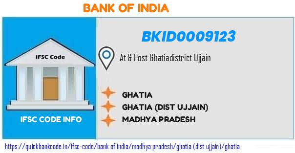 Bank of India Ghatia BKID0009123 IFSC Code