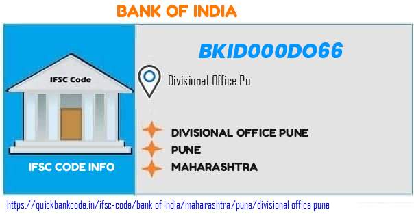 Bank of India Divisional Office Pune BKID000DO66 IFSC Code