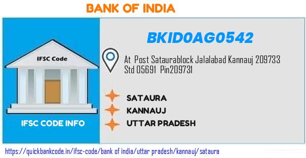 Bank of India Sataura BKID0AG0542 IFSC Code