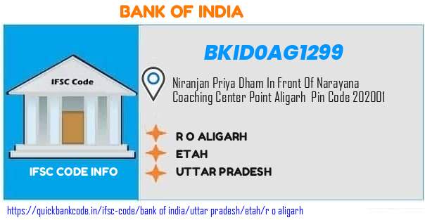 Bank of India R O Aligarh BKID0AG1299 IFSC Code