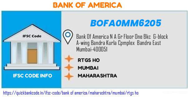 Bank of America Rtgs Ho BOFA0MM6205 IFSC Code