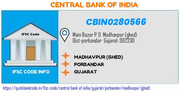 Central Bank of India Madhavpur ghed CBIN0280566 IFSC Code