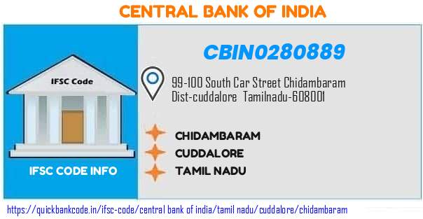 Central Bank of India Chidambaram CBIN0280889 IFSC Code