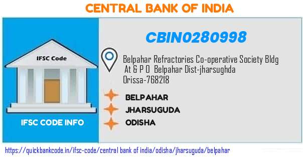 Central Bank of India Belpahar CBIN0280998 IFSC Code