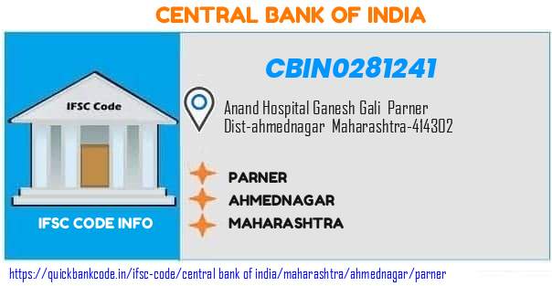 Central Bank of India Parner CBIN0281241 IFSC Code