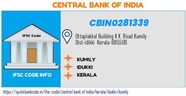 Central Bank of India Kumily CBIN0281339 IFSC Code