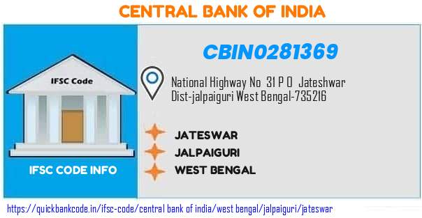 CBIN0281369 Central Bank of India. JATESWAR