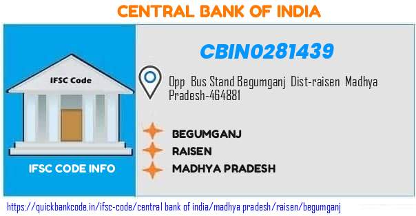 Central Bank of India Begumganj CBIN0281439 IFSC Code