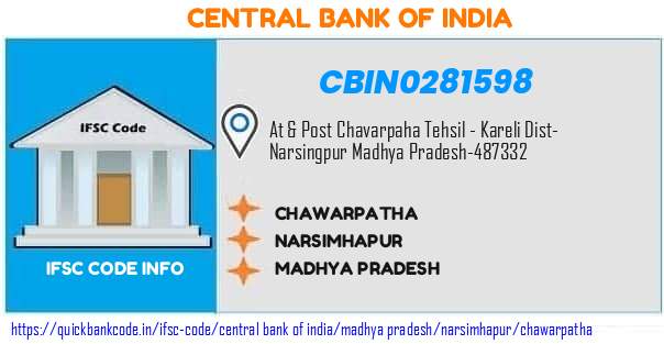 Central Bank of India Chawarpatha CBIN0281598 IFSC Code
