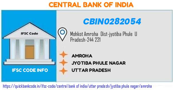 Central Bank of India Amroha CBIN0282054 IFSC Code