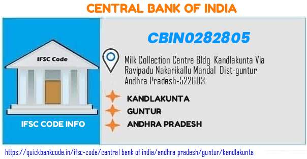 CBIN0282805 Central Bank of India. KANDLAKUNTA