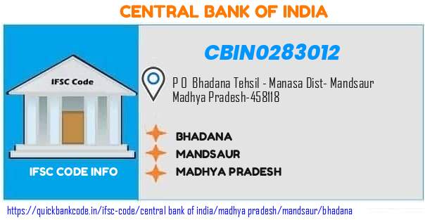 CBIN0283012 Central Bank of India. BHADANA