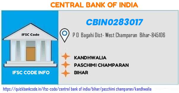 Central Bank of India Kandhwalia CBIN0283017 IFSC Code