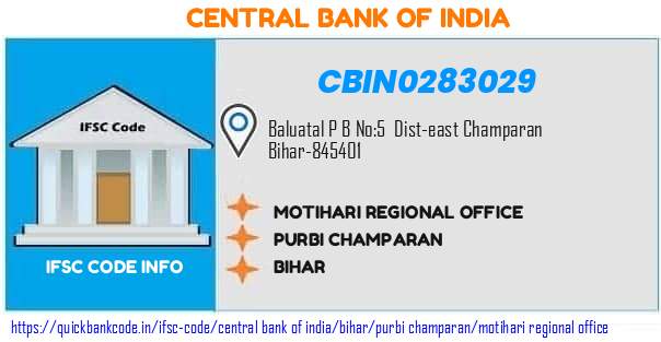 Central Bank of India Motihari Regional Office CBIN0283029 IFSC Code