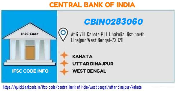 CBIN0283060 Central Bank of India. KAHATA
