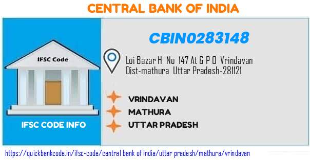 CBIN0283148 Central Bank of India. VRINDAVAN