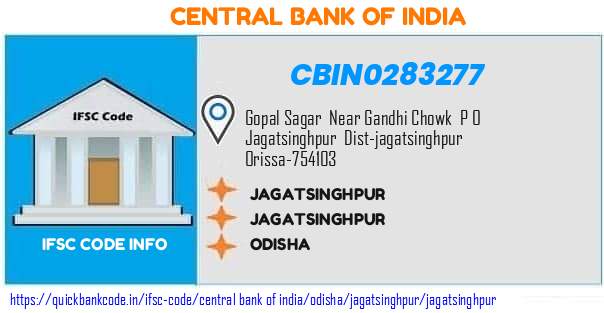 Central Bank of India Jagatsinghpur CBIN0283277 IFSC Code