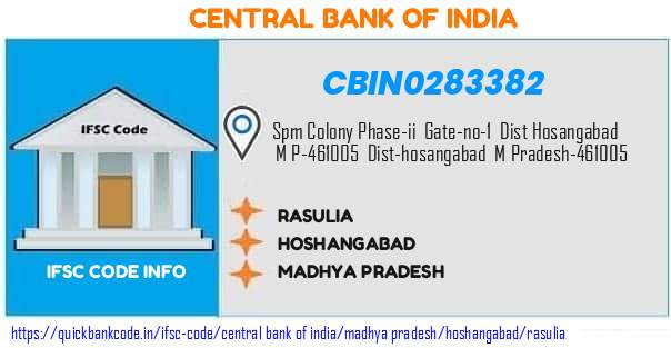 CBIN0283382 Central Bank of India. RASULIA