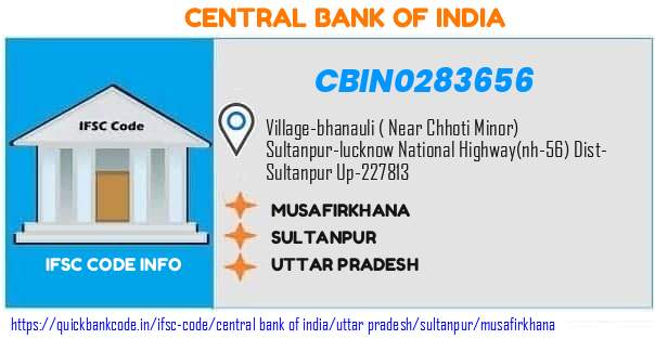 Central Bank of India Musafirkhana CBIN0283656 IFSC Code