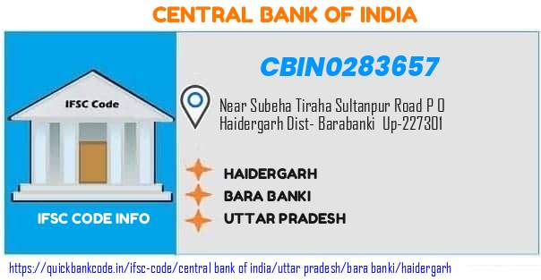 Central Bank of India Haidergarh CBIN0283657 IFSC Code