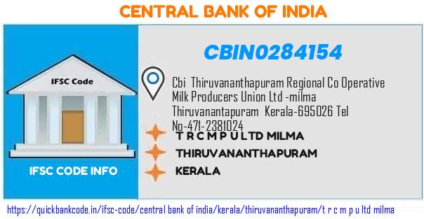 Central Bank of India T R C M P U  Milma CBIN0284154 IFSC Code