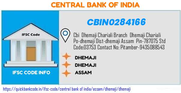 Central Bank of India Dhemaji CBIN0284166 IFSC Code