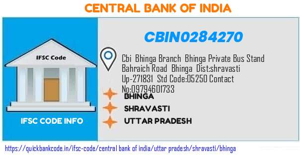 Central Bank of India Bhinga CBIN0284270 IFSC Code
