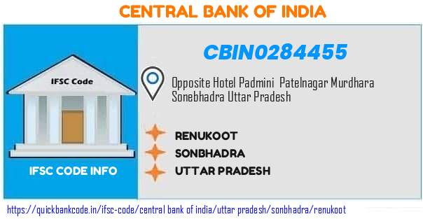 Central Bank of India Renukoot CBIN0284455 IFSC Code