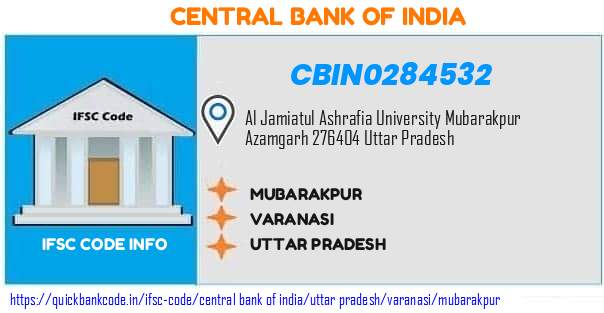 CBIN0284532 Central Bank of India. MUBARAKPUR