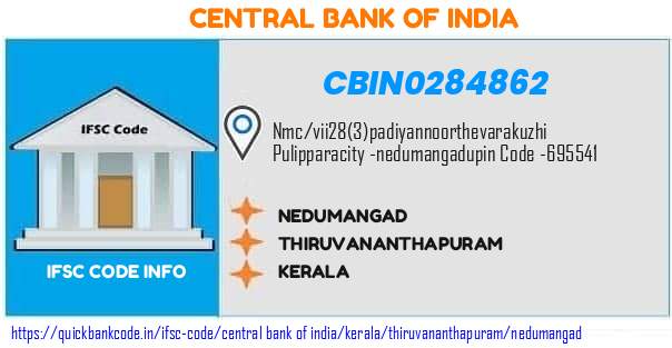 Central Bank of India Nedumangad CBIN0284862 IFSC Code