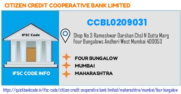 CCBL0209031 Citizen Credit Co-operative Bank. FOUR BUNGALOW