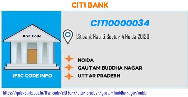 Citi Bank Noida CITI0000034 IFSC Code