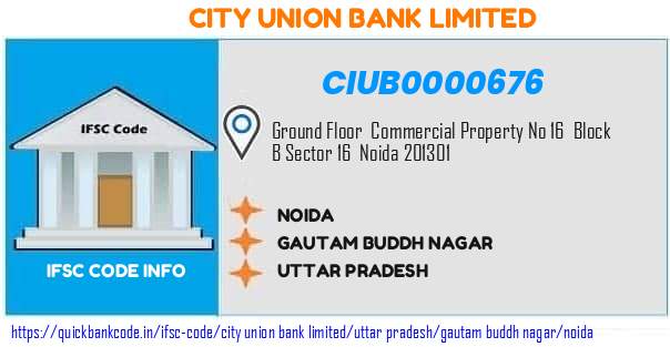 City Union Bank Noida CIUB0000676 IFSC Code