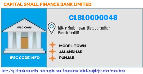 Capital Small Finance Bank Model Town CLBL0000048 IFSC Code