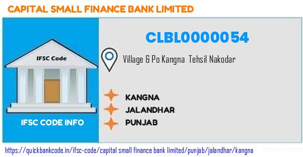 Capital Small Finance Bank Kangna CLBL0000054 IFSC Code