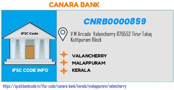 Canara Bank Valancherry CNRB0000859 IFSC Code