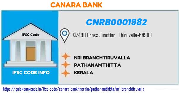 Canara Bank Nri Branchtiruvalla CNRB0001982 IFSC Code