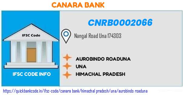 Canara Bank Aurobindo Roaduna CNRB0002066 IFSC Code