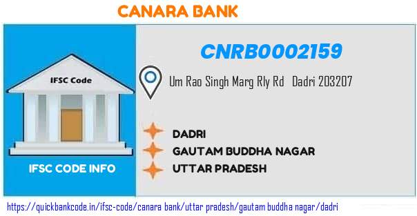 Canara Bank Dadri CNRB0002159 IFSC Code