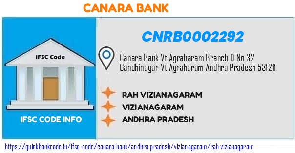 Canara Bank Rah Vizianagaram CNRB0002292 IFSC Code