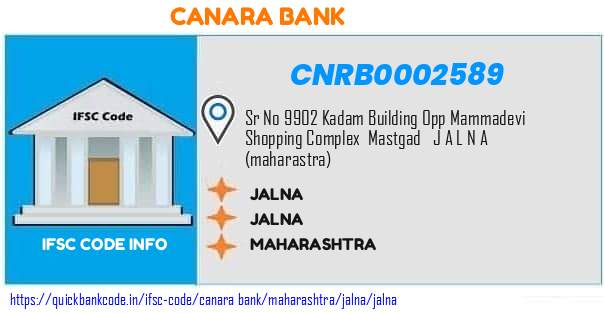 Canara Bank Jalna CNRB0002589 IFSC Code