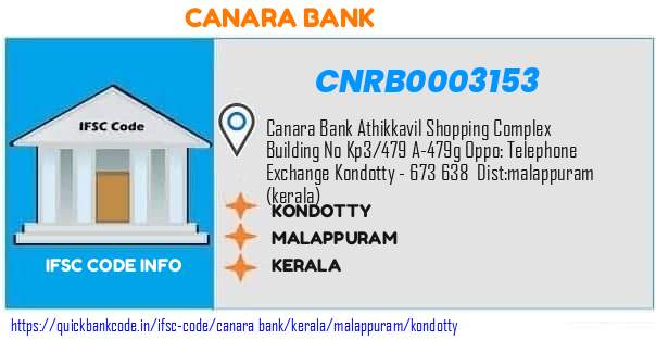 Canara Bank Kondotty CNRB0003153 IFSC Code