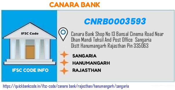 Canara Bank Sangaria CNRB0003593 IFSC Code