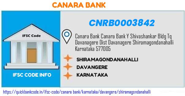 Canara Bank Shiramagondanahalli CNRB0003842 IFSC Code