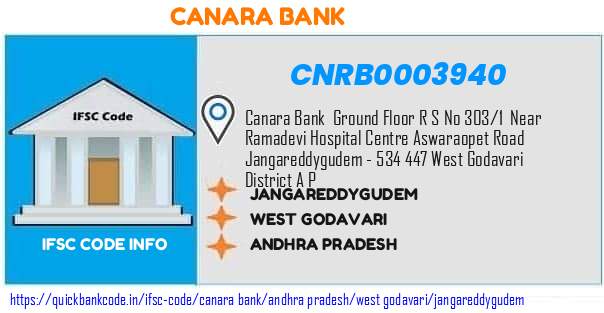 Canara Bank Jangareddygudem CNRB0003940 IFSC Code