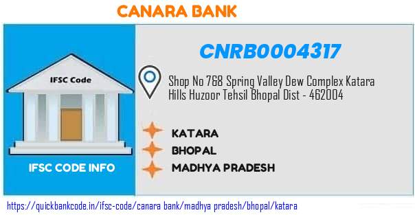 Canara Bank Katara CNRB0004317 IFSC Code