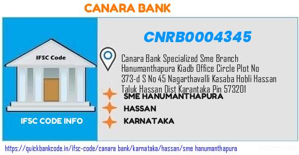 Canara Bank Sme Hanumanthapura CNRB0004345 IFSC Code