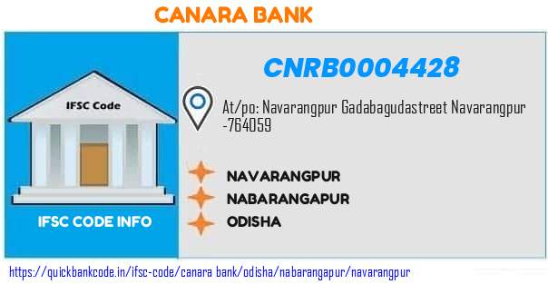 Canara Bank Navarangpur CNRB0004428 IFSC Code